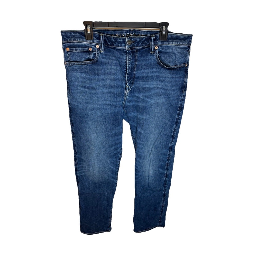 American Eagle Jeans Men's Relaxed Straight 100% Cotton Faded 36x36